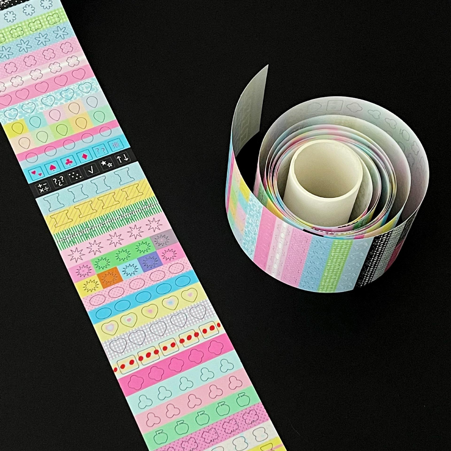 Concentric Circle Planner Stickers: Korean Style Date Stars & Collage Decorations No Specific Size