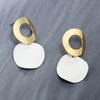 Simple Elegant Women Ladies Round Dangle Long Ear Stud Drop Earrings