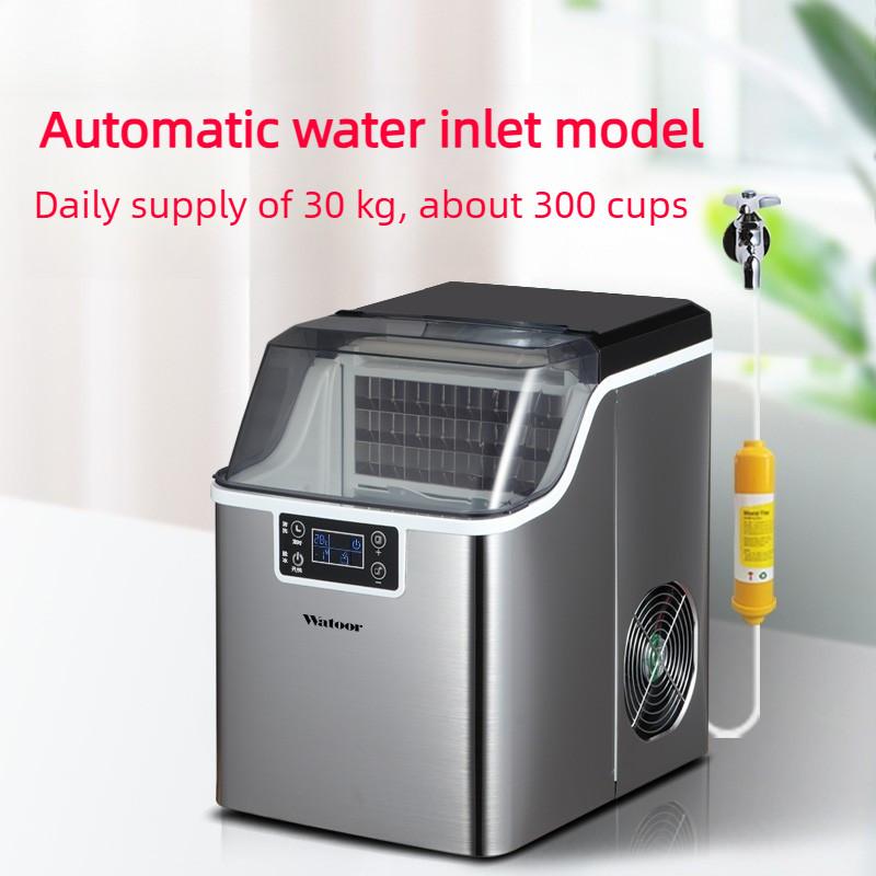 Large Capacity Ice Maker 30KG/35KG Square Ice Cubes Making Machine Commercial Small Milk Tea Shop Ice Maker
