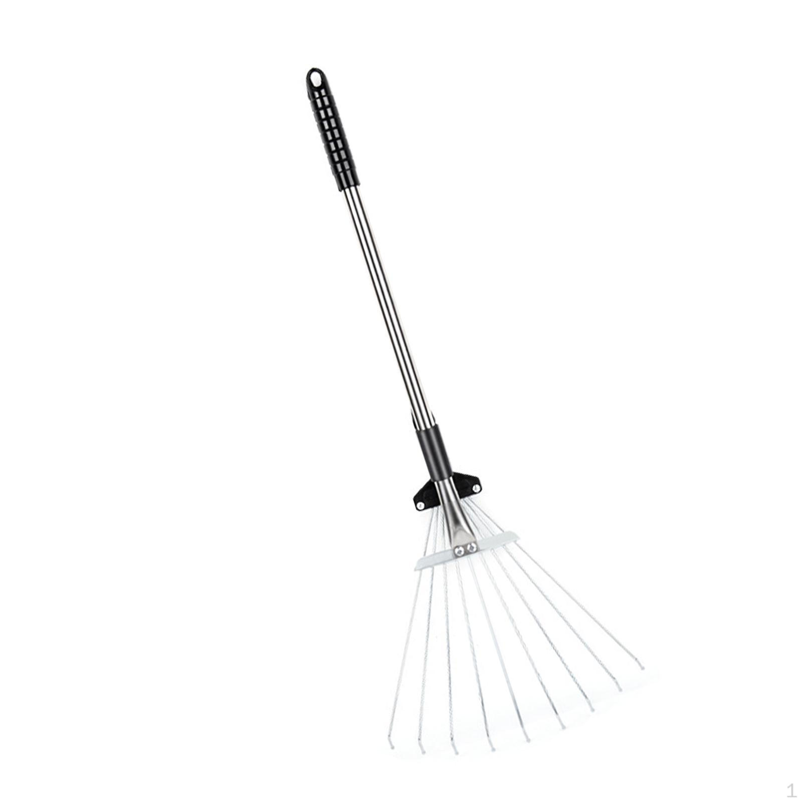 

Регулируемые садовые грабли для листьев с выдвижной головкой, легкие универсальные телескопические листья для крыши, Stainless Steel Rod