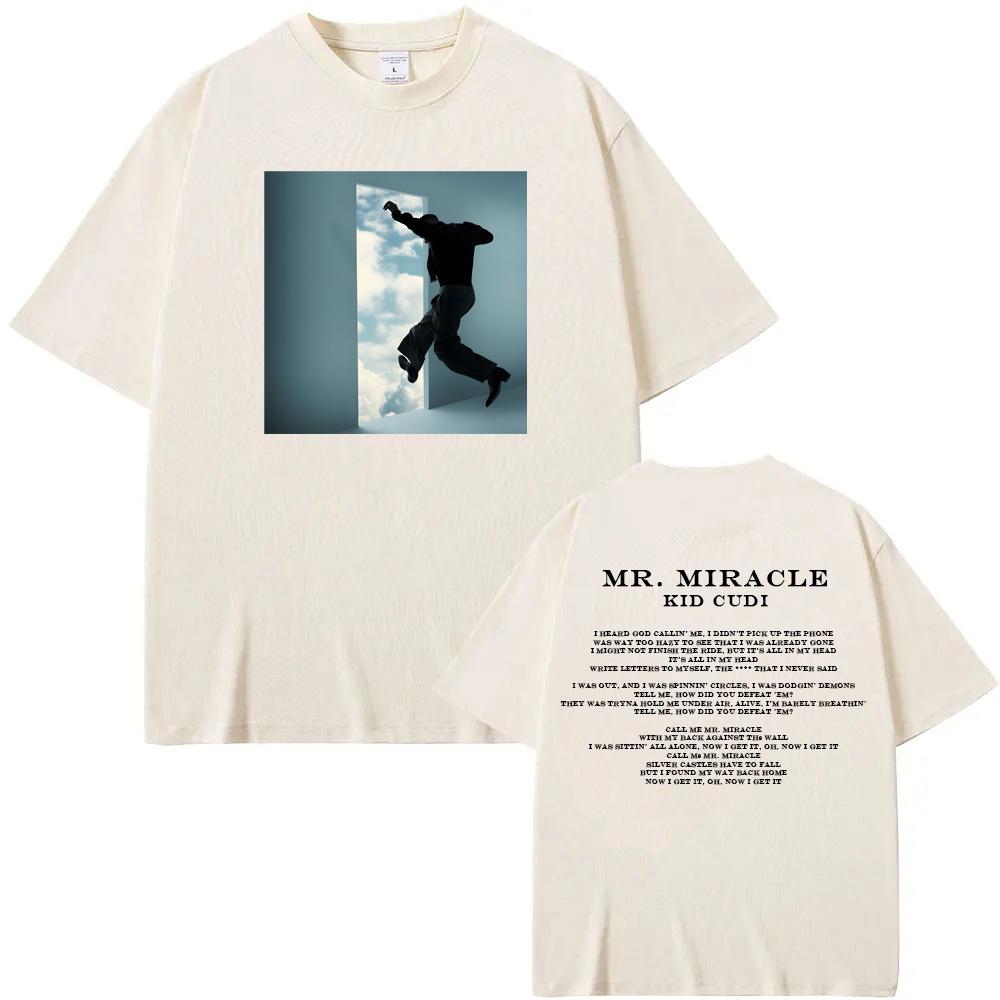Kid Cudi-Mr. Miracle 2025neu T-Shirt Ärmel Mode Rundhals T-Shirt Sommer 100% Baumwoll-T-Shirt Camiseta Hombre Sommer Tops
