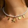 Ocean Inspired Starfish Pendant Necklace With Faux Pearl Charm And Adjustable Alloy Chain For Fashion Forward Women
