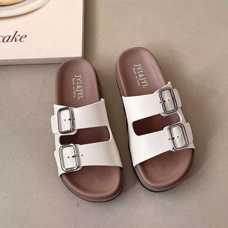 

803-H1 fashionable outer wear simple non-slip open-toed cool slippers 2025 new summer seaside beach one-word drag 40