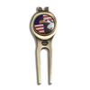 1pc Golf Divot Repair Tool with Golf Ball Tool Pitch Groove Cleaner Golf Accessories Putting Green Fork Training Aids 5