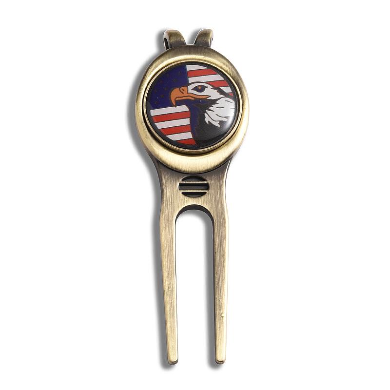 1pc Golf Divot Repair Tool with Golf Ball Tool Pitch Groove Cleaner Golf Accessories Putting Green Fork Training Aids 5