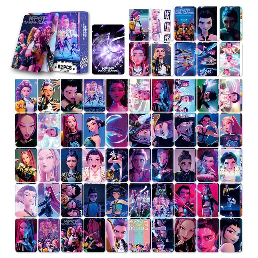 92 Double Sided HD Color Printed Photo Cards Of Anime Characters, Anime Peripheral Collection Cards, Stickers And Greeting Cards