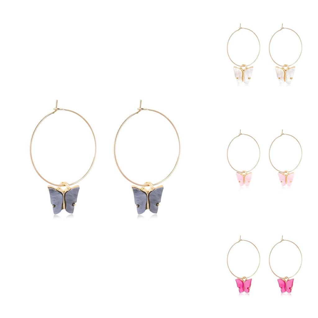 Colorful Alloy Butterfly Earrings Perfect For Weddings Birthdays And Promotions