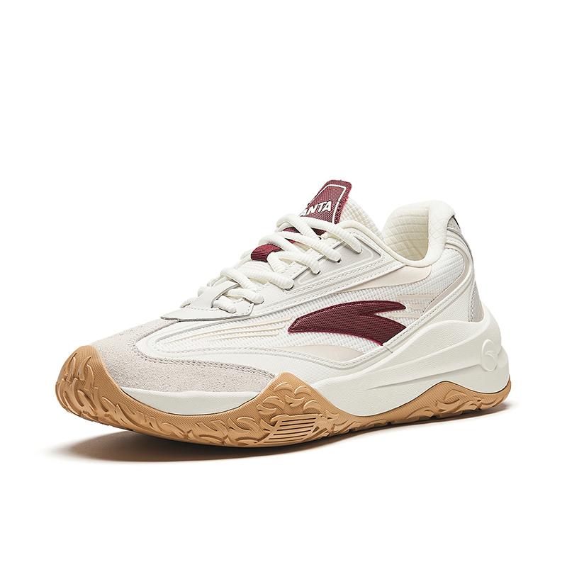 New Anta Low Top Casual Shoes Men's White Gray Red 912418870-4