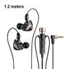 Wired Earphones Portable 90 Degree Noise Reduction In-ear Headphones Indoor Outdoor Household Vlogging Headset with Mic