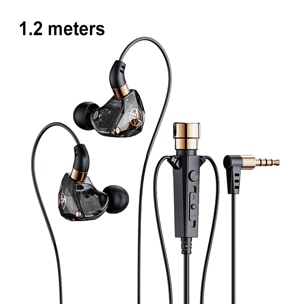 Wired Earphones Portable 90 Degree Noise Reduction In-ear Headphones Indoor Outdoor Household Vlogging Headset with Mic