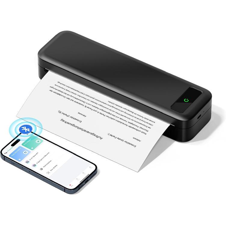 Thermal Paper 8.5" x 11" US Letter Size, 4 Rolls Quick-Dry Thermal Printer Paper, Compatible with A285M A282M A281M M835 M834 M832 Portable Printer