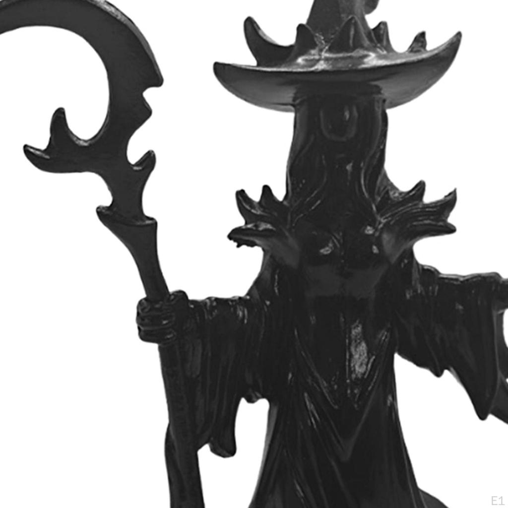 Witch Statue Retro Spooky Scary Halloween Decoration for Mantel Shelf Indoor