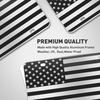 American Flag License Plate, Black Decoration Front Flag License Plates With 4 Holes, Aluminum Metal 3D Embossed US License Plate With Screws Caps, 6