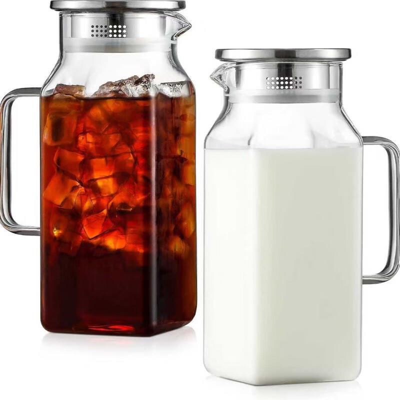 

Glass Cold Brew & Iced Tea Pitcher with Lid