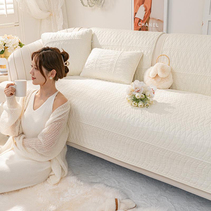 

Универсальная подушка для дивана из чистого хлопка на четыре сезона, полный комплект, чехол для дивана, универсальный универсальный чехол, нескользящий чехол на спинку