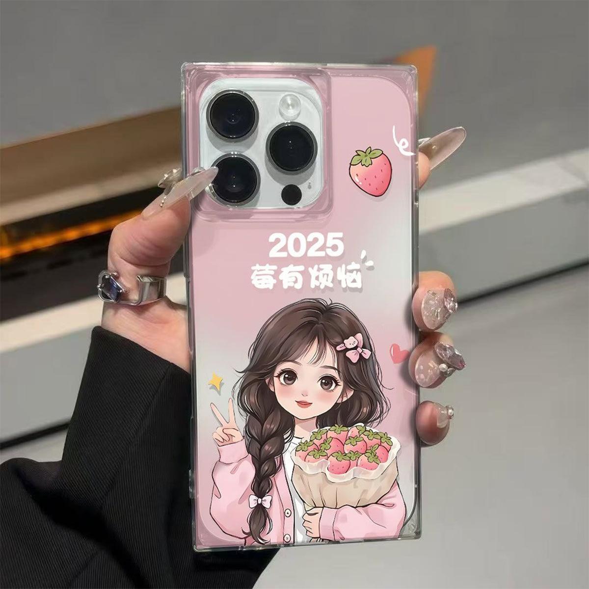 

For IPhone17 Ice Crystal Cube Mobile Phone Case Summer Transparent Airbag Anti-fall Mobile Phone Case Anti-fall Mobile Phone Case For iPhone 11