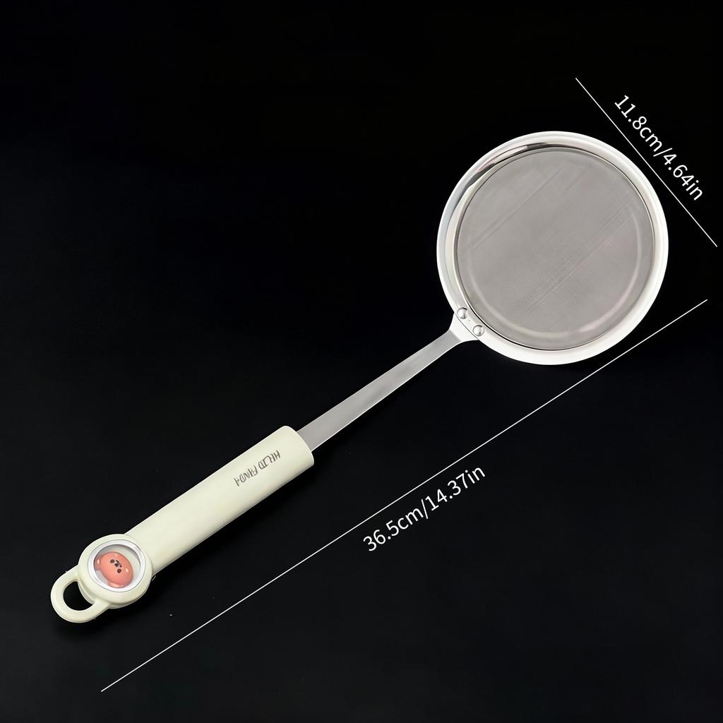 304 Stainless Steel Residue Filter Long Handle Skimmer Spoon Multifunctional Food Strainer Mesh Spoon Colander Kitchen Utensils