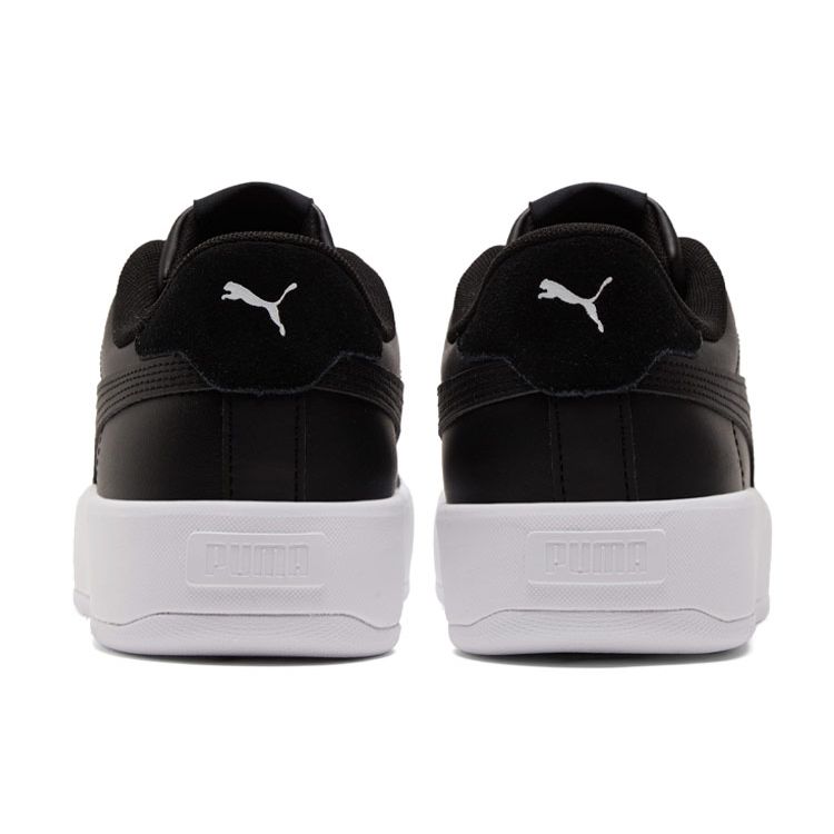 Puma Adidași de damă cu platformă durabilă, antiderapantă, cu vârf jos, negru/alb 384617-02