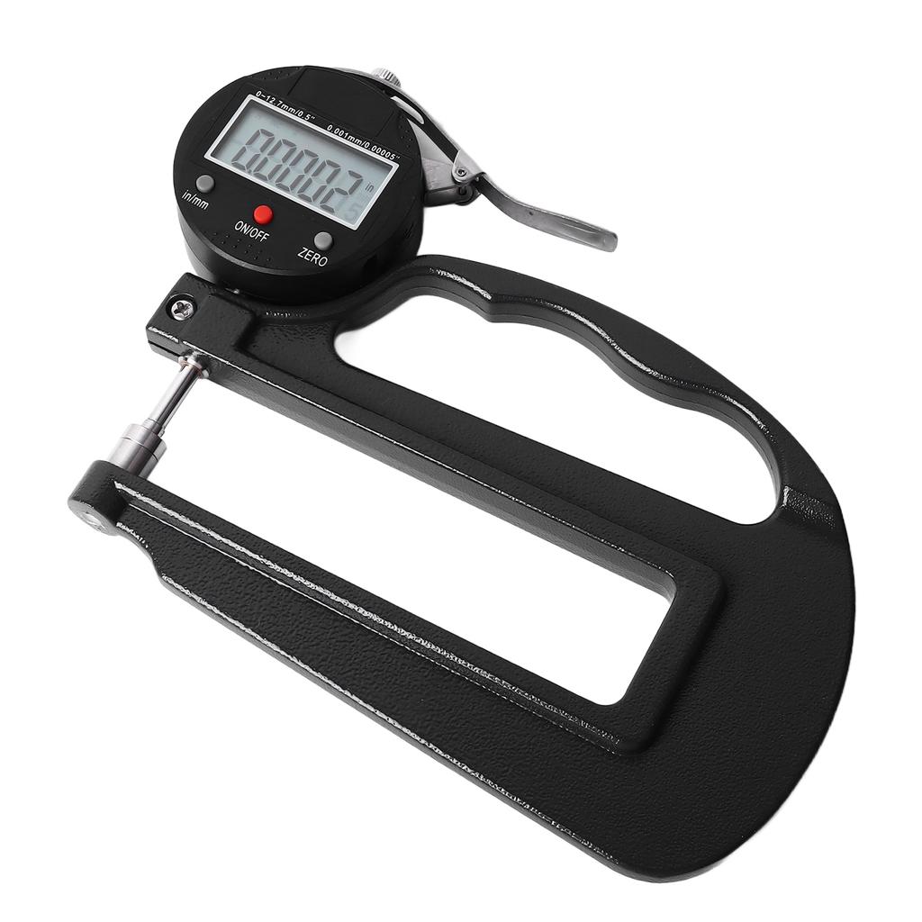 Digital Thickness Gauge 0.001mm 0.00005in Resolution 12.7mm 0.5in Range Aluminum Alloy Dial Thickness Meter