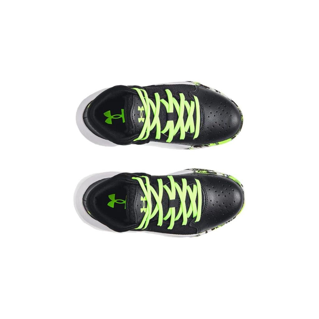 Under Armour Jet 21 PS Black Lime Kids Sneakers White 3024795-007