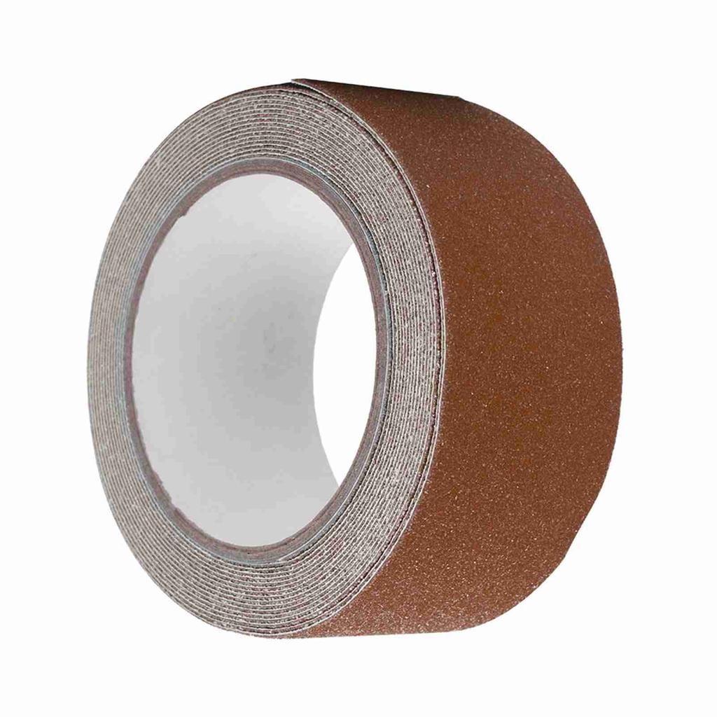 Buntes 5M*5cm PVC Anti-Rutsch Klebeband für Treppenstufen, Boden, Sicherheit, Dekoration (Braun)