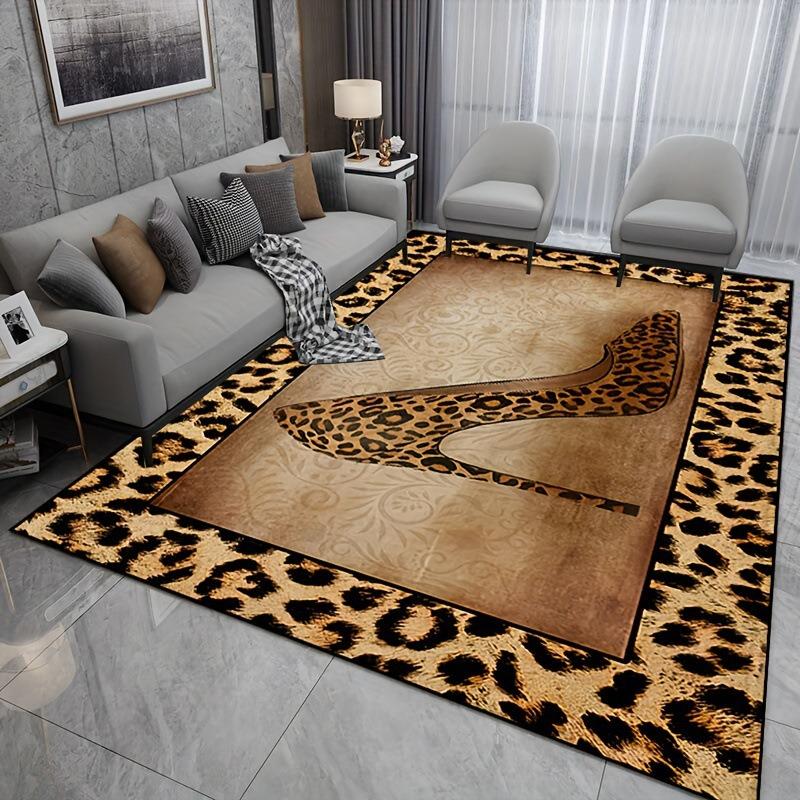 Retro Creative Barber Elk Print Large Carpet Anti-slip and Wear-resistant Soft Mat for Living Room and Bedroom Rug Easy To Clean