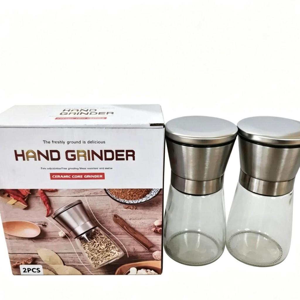Manual Stainless Steel Salt and Pepper Grinder Set
