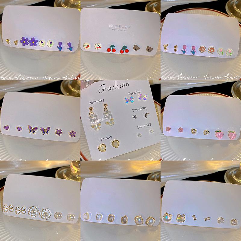 925 Silver Needle Luxury Stud Earrings Set: Exquisite, Versatile Fashion for Women