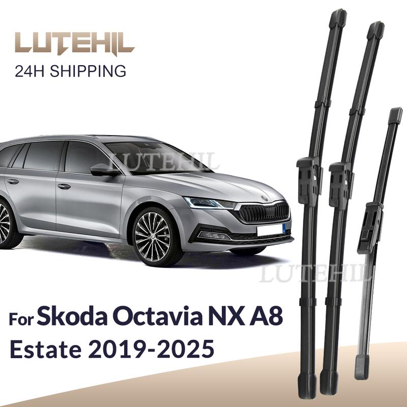 For Skoda Octavia NX A8 Estate -2025    Wiper Front & Rear Wiper Blades Windshield Windscreen Window 26"+19"+13"