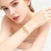 Sweet and Simple Electroplated Smooth Surface Bow Bracelet - Luxurious Design, Fashionable Wristband