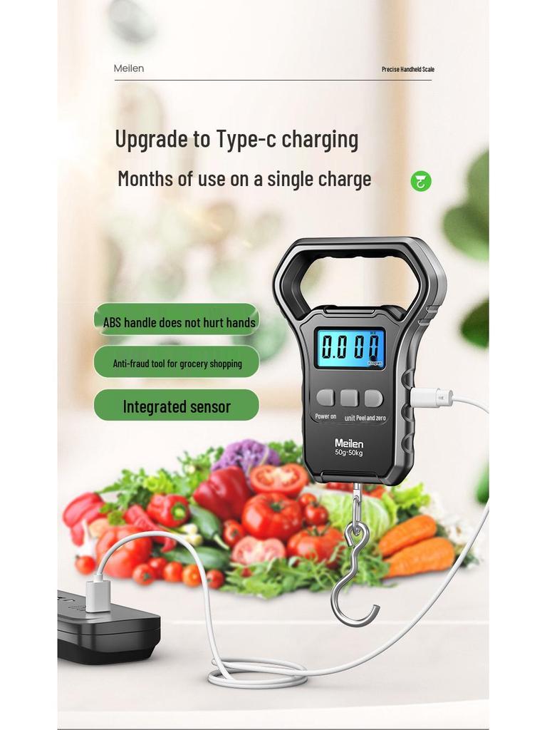 Bilancia Elettronica Portatile ad Alta Precisione 50kg per Uso Domestico e Commerciale