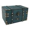 Vintage Treasure Chest Box Wooden Retro Jewelry Storage Box Decorative Treasure Chest for Home