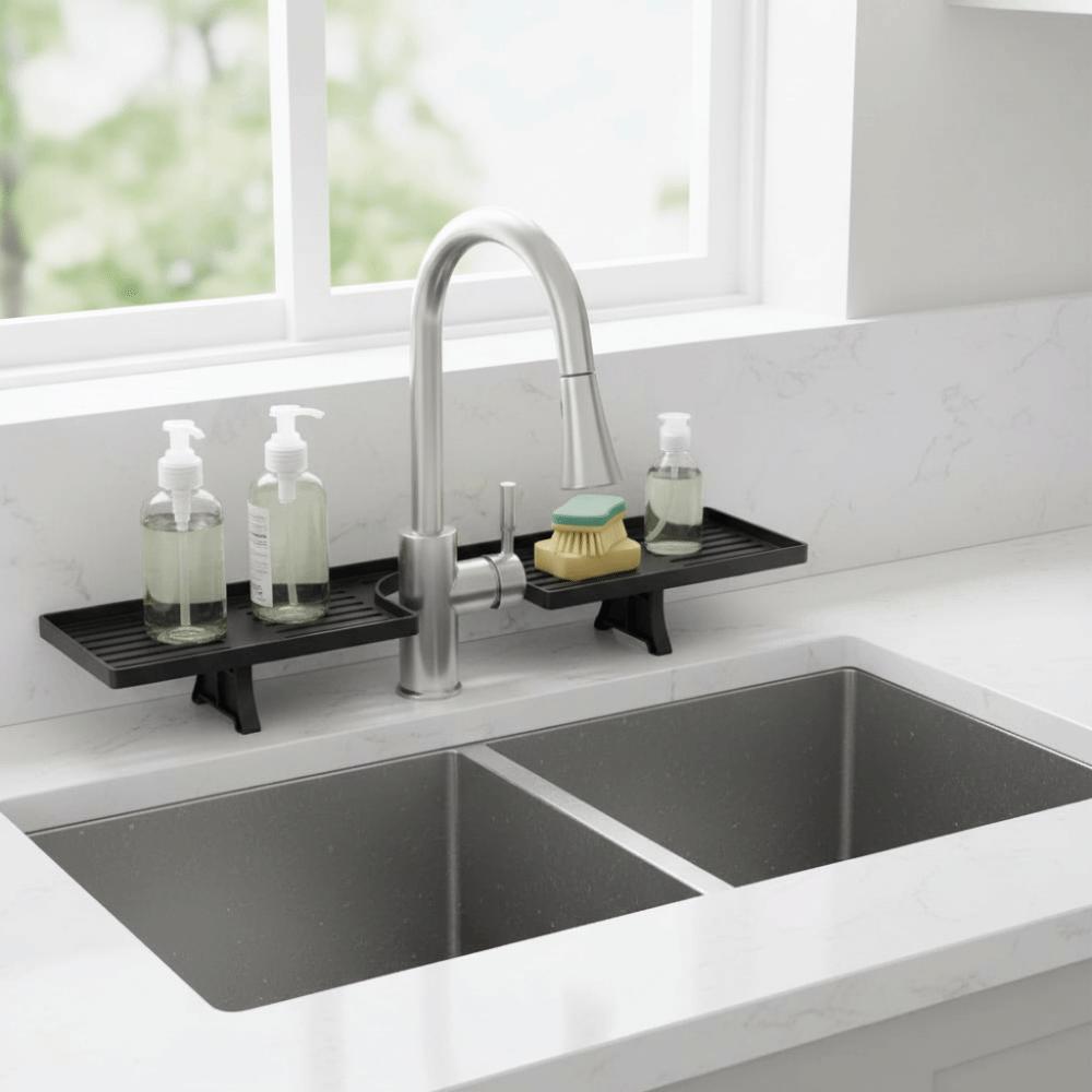 Universal Faucet Storage Shelf Mesh Kitchen Drainage Holder Fashion Sink Shelf Box  Bathroom Toilet
