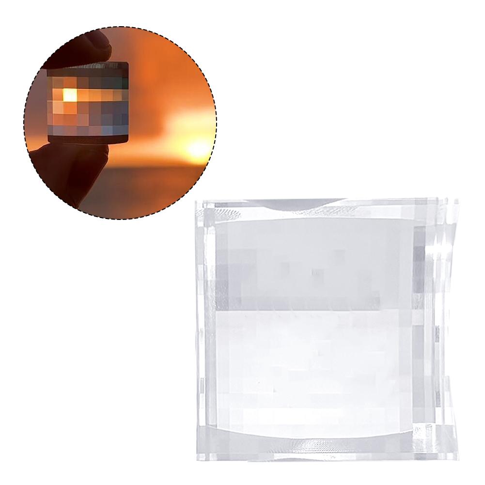 High-end Crystal Pixel Stone Landscape Photo Clock Gift Student Creative Filter Decoration Pixe Z4F9