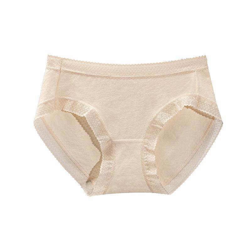 Chiloți dantela pentru femei, întrepicior antibacterian din bumbac, dorință pură, mărime mare, vară talie medie, tricot fată tânără, stil sexy subțire.