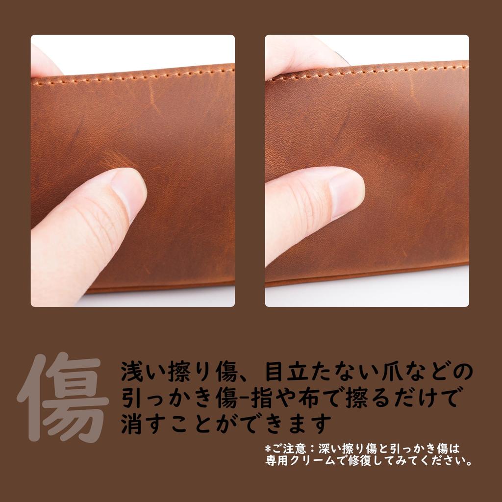 Genuine Leather Pencil and Stylish for Business Use Case, Lightweight, Slim, Simple, (Black)