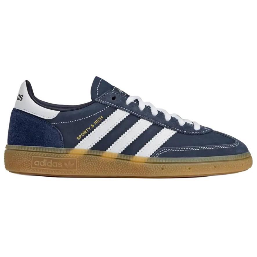 SPORTY & RICH x Adidas Originals HANDBALL SPEZIAL Oděru odolné Nízké Skateboardové boty Unisex Modré Tenisky JP7066