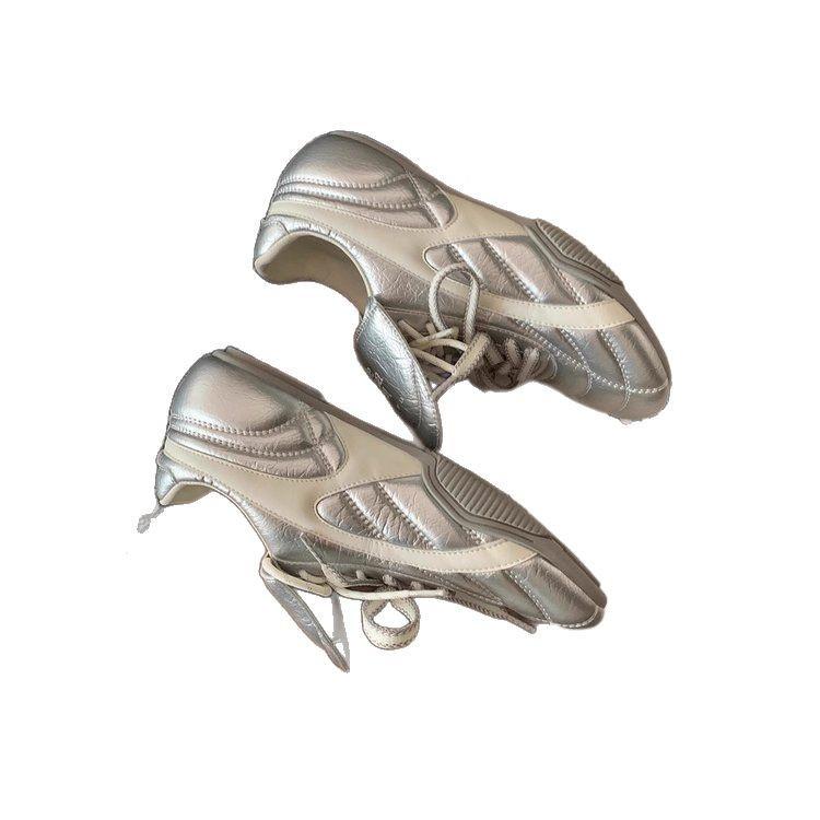 Dexun Shoes Women's 2025 Spring New Women's Shoes Retro Flat-bottomed Forrest Gump Shoes Flip Casual Sports Shoes White Shoes Women