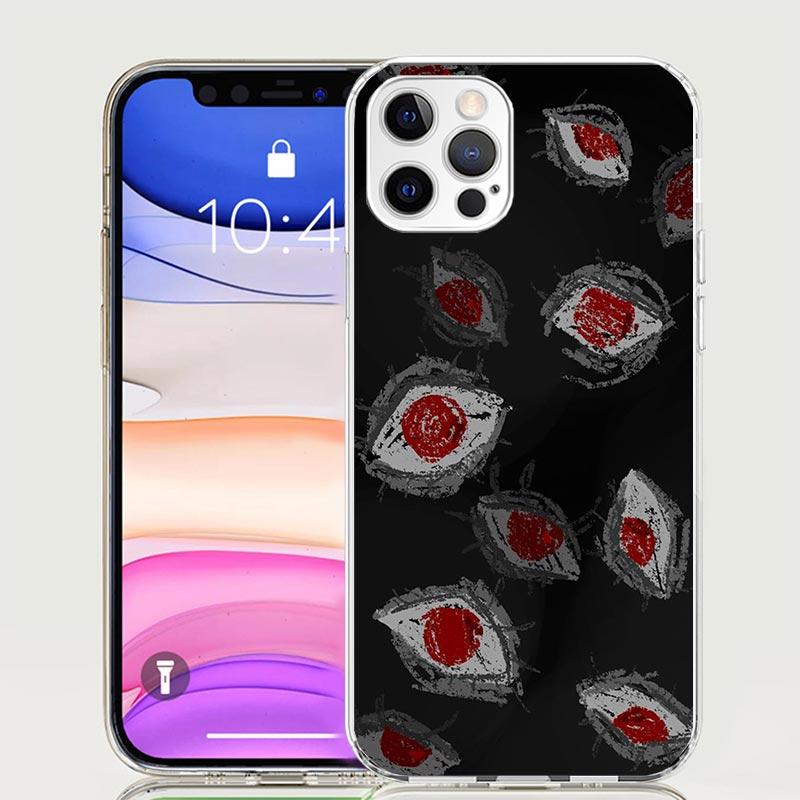 Scary Face Eyes Phone Case For iPhone 17 Air 16 15 Plus 11 14 Pro Max 13 Mini 12 7 8 + SE Pattern Art Customized Cover 17 Air 16