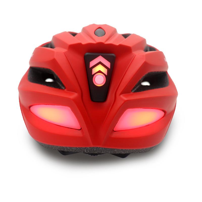 Bike Ride Turning Warning Light Helmet Mountain Bike Night Ride Tail Light Colorful Glowing Helmet