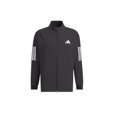 4-Way Stretch Jacket Color Block Stand Collar Long Sleeve Golf Retro Jacket Men Jacket Black IN6595
