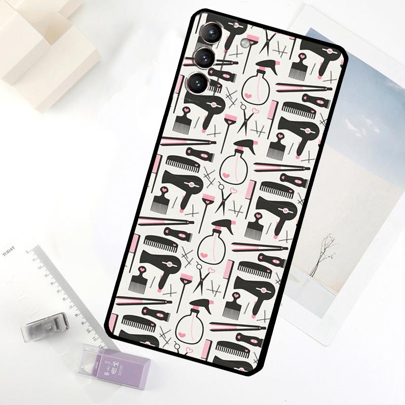 Hair Stylist Hairdresser Phone Case For Samsung Galaxy S24 FE S23 Ultra S21 S22 S25 Ultra S9 S10 Plus S20 FE Cover