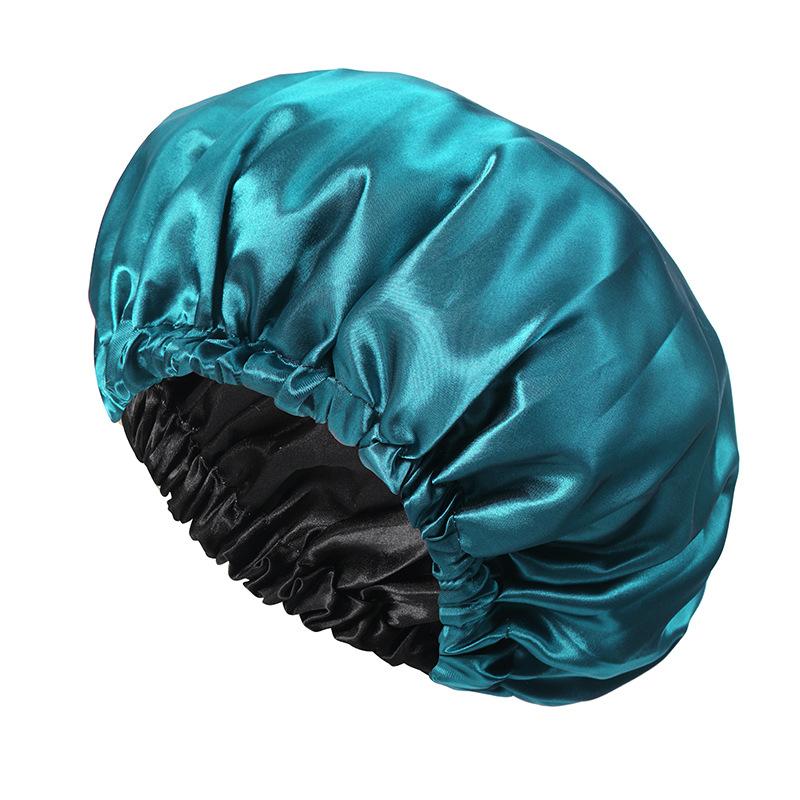 Ladies Fashion Stretch Hair Cap, Button Shower Cap