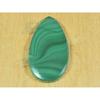 24X46X05MM Natural Green Malachite Pear Cabochon Loose Gemstone  80Cts. B-138