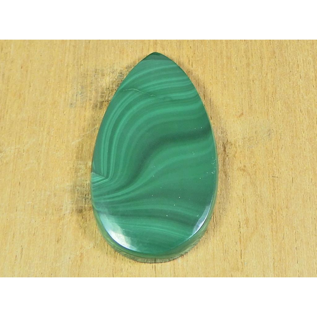 24X46X05MM Natural Green Malachite Pear Cabochon Loose Gemstone  80Cts. B-138