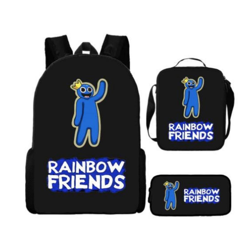 Rainbow Friends Student School Bag Boys Pen Lunch Bag Tuition Bag
