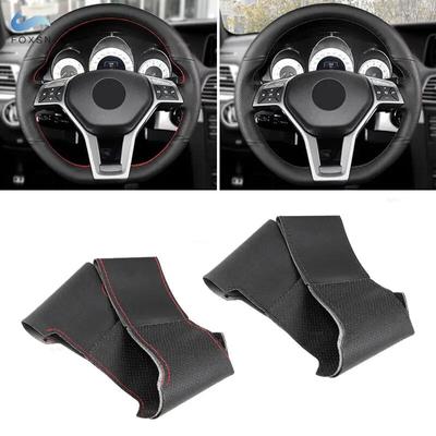 For Mercedes Benz A45 AMG W176 C63 W204 CLA C117 CLS S-Model 2011-2016 Hand Braid Car Steering Wheel Cover Protect Leather Trim