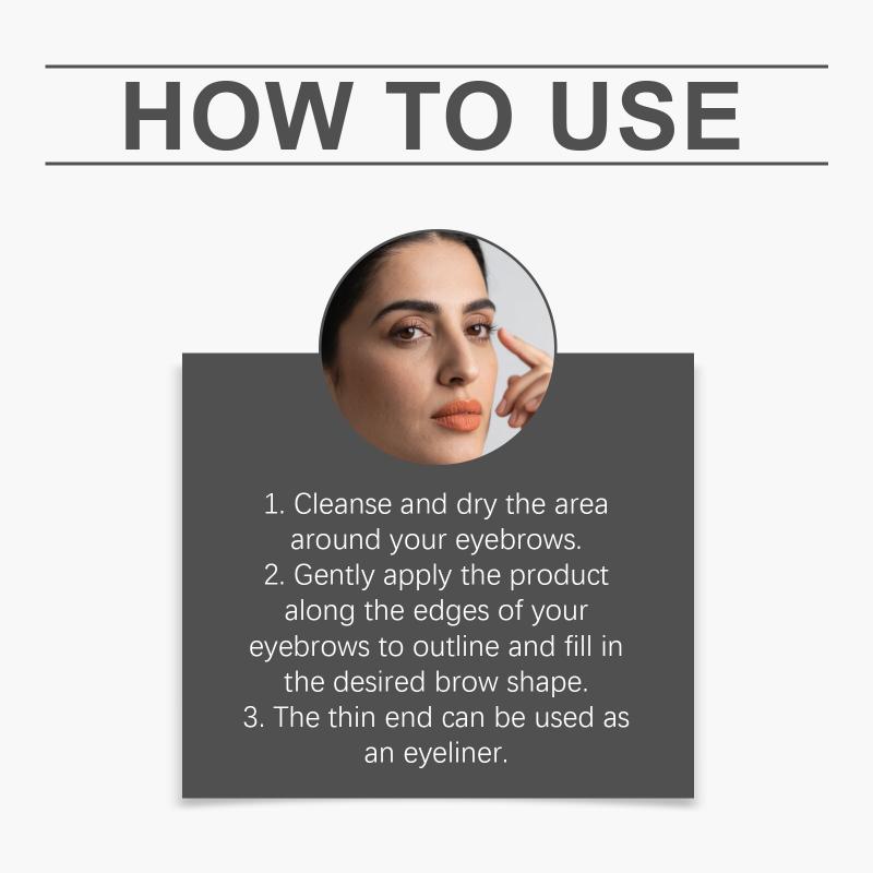 

2-In-1 Liquid Eyebrow Pencil With Curved Tip And 4D Brow-Fection Microblading Pen Waterproof Lasting Eyebrows one size