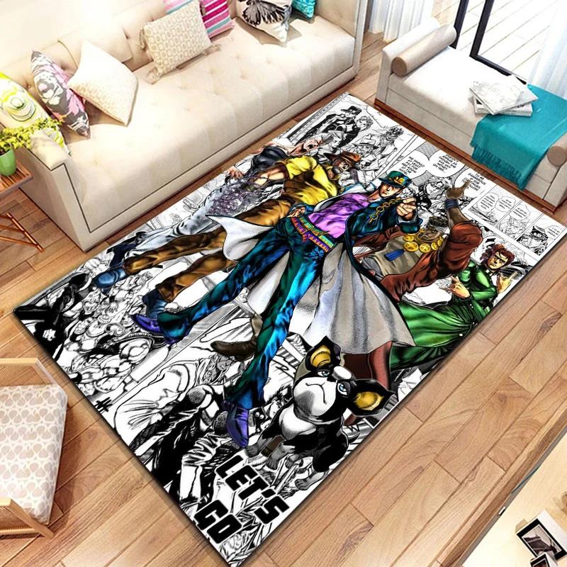 Tappeto Pattern JoJo's Bizarre Adventure 15 Misure per Soggiorno Tappetino da Bagno Zerbino Creativo per Camera da Letto Decorazione Casa