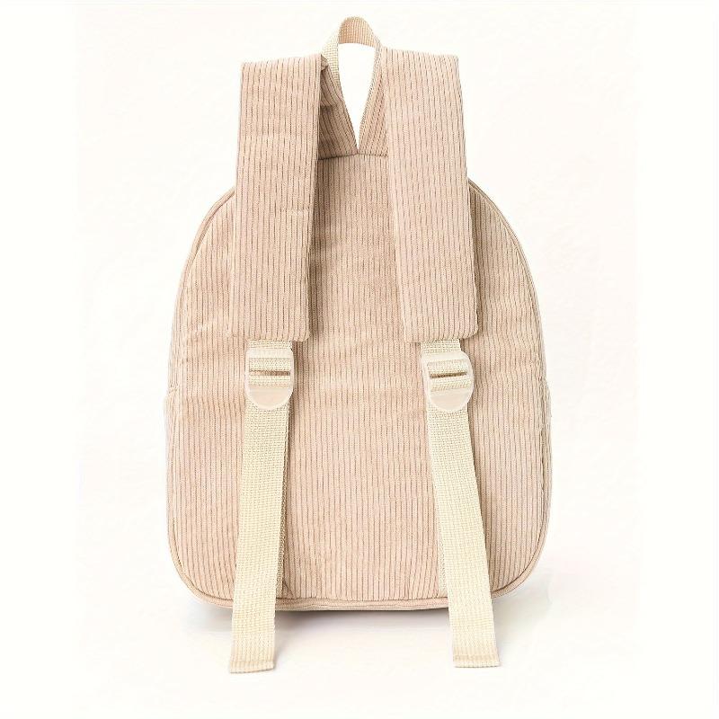 Corduroy backpack large capacity student cartoon bear schoolbag fashion casual high value cute backpack